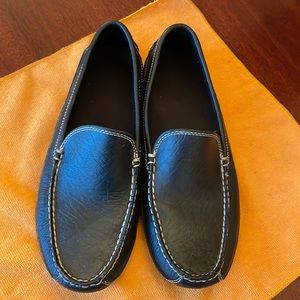 Men's Bison Leather Driving Moccasins size 11 
Item 12018 Black